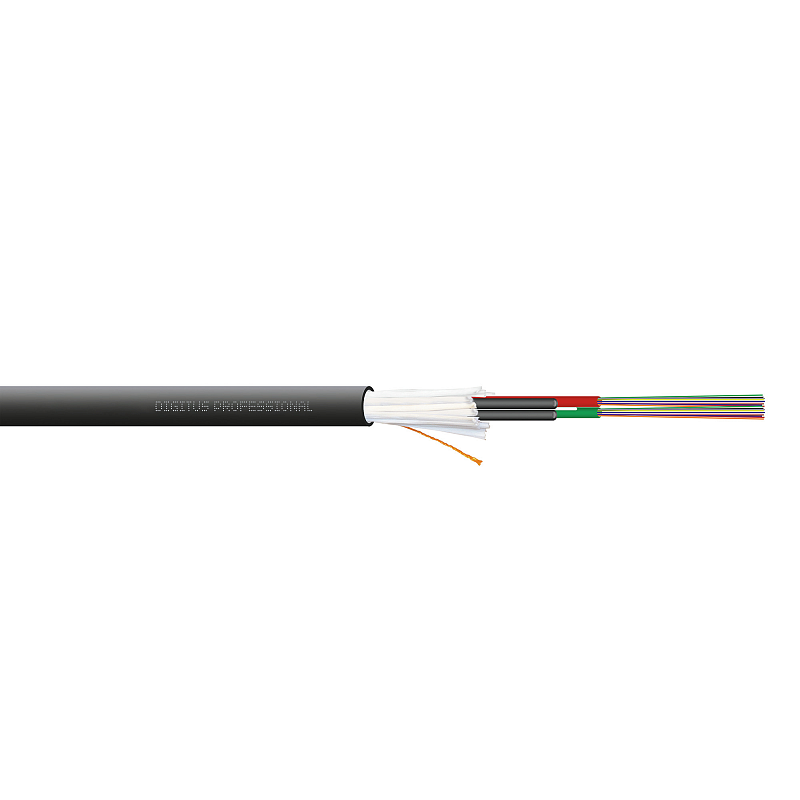Digitus Verlegekabel Innen/Außen A/I-DQ (ZN) BH 9/125µ OS2, 24 Fasern, BauPVO Dca, LSZH