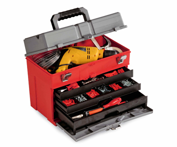 Plano 855 Werkzeugkasten Polypropylen Schwarz, Grau, Rot