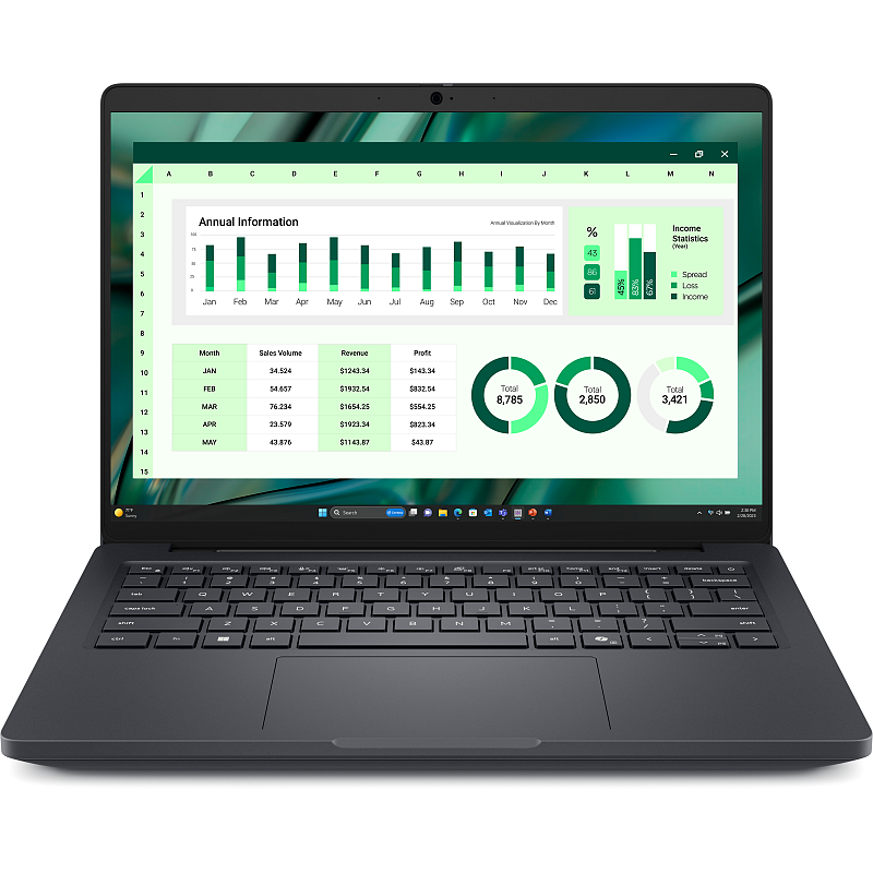 DELL Pro Max 14 MC14250 Intel Core Ultra 7 265H Mobiler Arbeitsplatz 35,6 cm (14") Full HD+ 16 GB LPDDR5x-SDRAM 512 GB SSD NVIDIA RTX PRO 500 Blackwell Wi-Fi 7 (802.11be) Windows 11 Pro Deutsch Schwarz