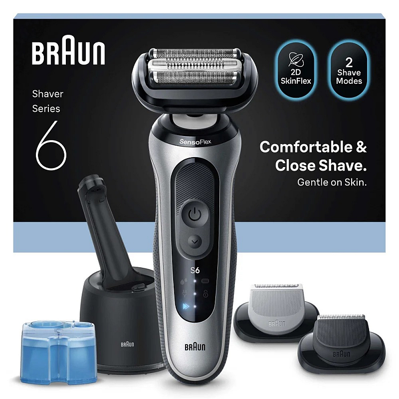 Braun Series 6 62-S7650cc Folienschaber Trimmer Silber