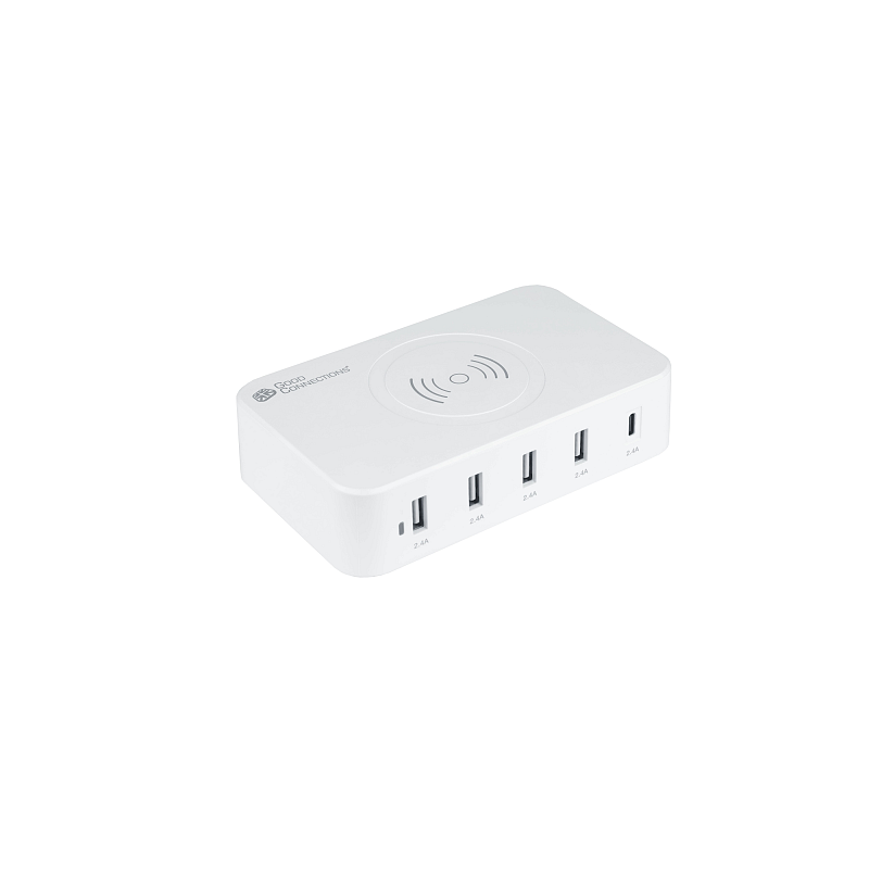 Alcasa PCA-D005W Ladegerät für Mobilgeräte Universal Weiß AC Kabelloses Aufladen Schnellladung Drinnen