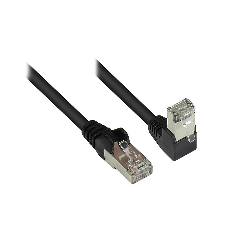 Alcasa 806W-010S Netzwerkkabel Schwarz 1 m Cat6 S/FTP (S-STP)