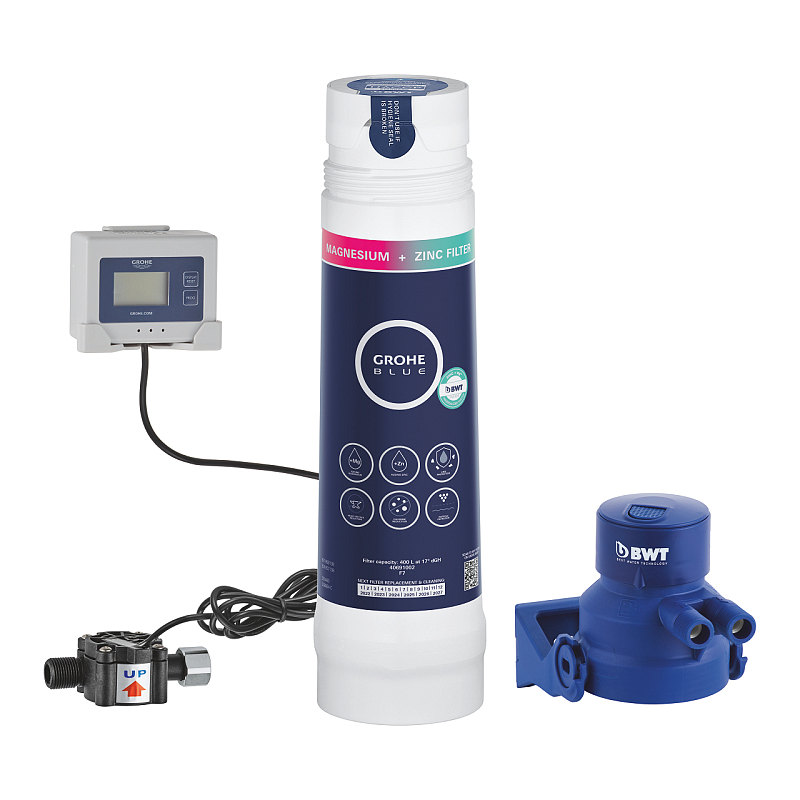 GROHE 40875000 Wasserfilter Wasserhahnfilter Blau, Weiß