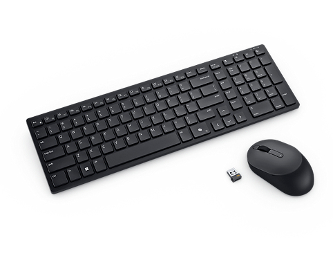 DELL Pro kompakte und leise Tastatur und Maus – KM555 - französisch (AZERTY)