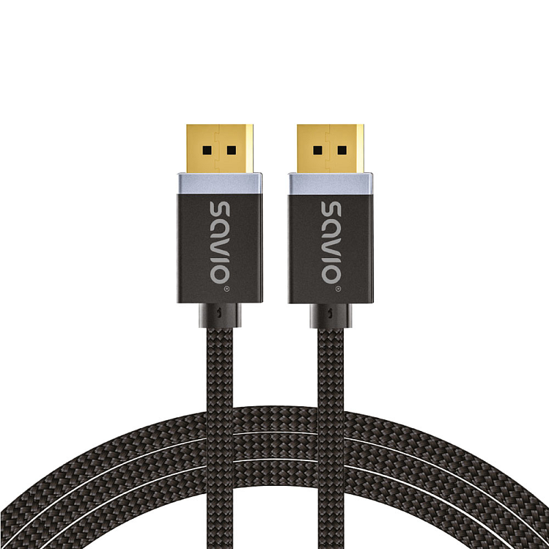 Savio DisplayPort cable 1 m Black CL-165 Weiß