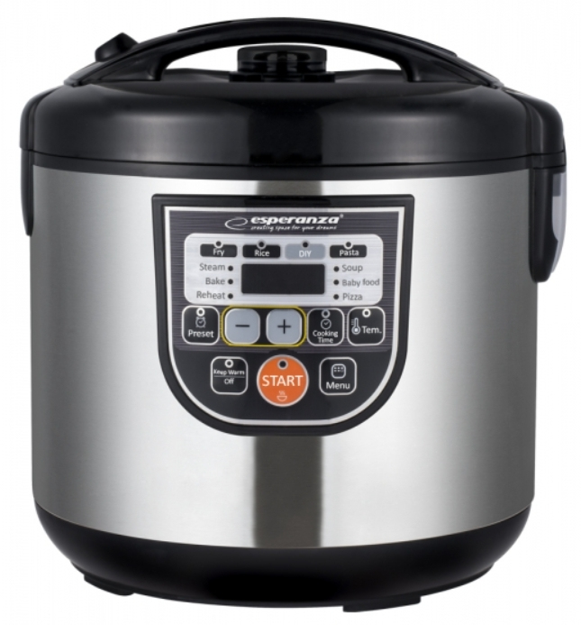Esperanza EKG011 Multi-Kocher 5 l 860 W Schwarz, Edelstahl