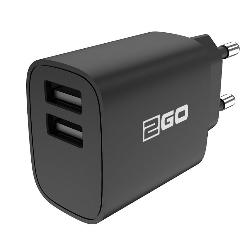 2GO 794250 Ladegerät für Mobilgeräte Universal Schwarz AC Drinnen