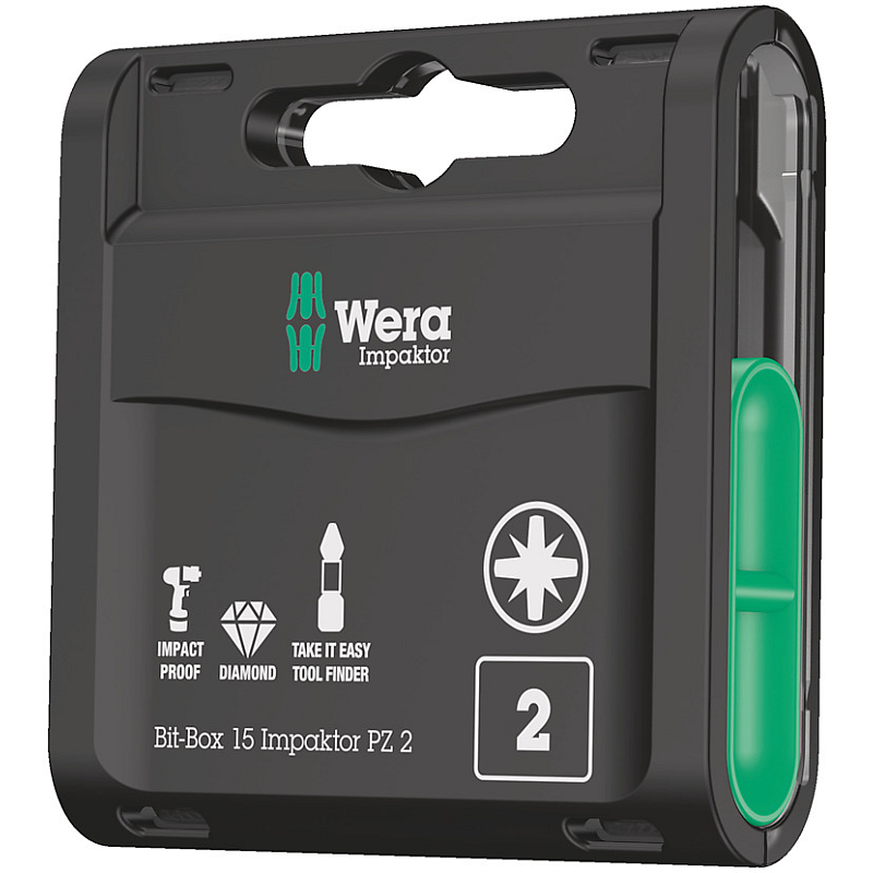 Wera Bit-Box 15 Impaktor PZ Schraubenziehereinsatz 15 Stück(e)