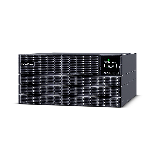 CyberPower OLS5KERT5UM Doppelwandler Online USV 5000VA/5000W Tower/Rack 5U, ECO Mode, LCD, USB, Expansion Port für opt. Netzwerkkarten, Anschluss f. opt. Batterieerweiterung inkl. 19" Railkit, abnehmbare Manueller Bypass-PDU