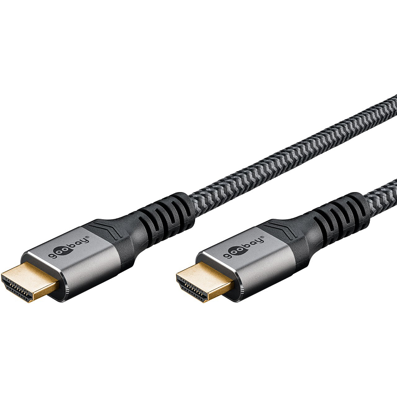 Goobay 64994 HDMI-Kabel 2 m HDMI Typ A (Standard) Schwarz, Silber