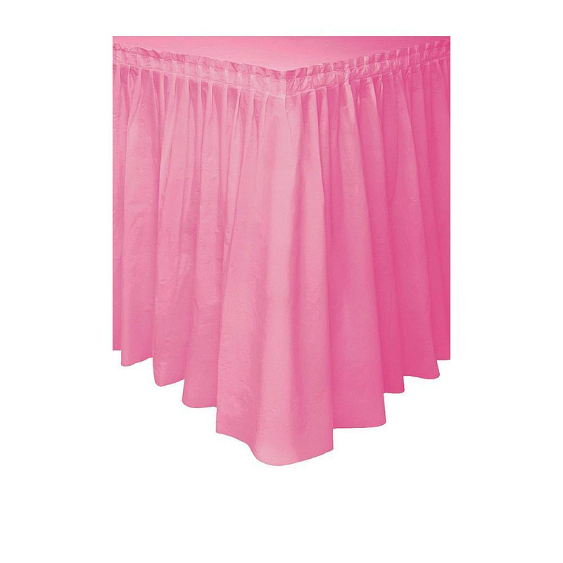 Unique Party 50051 Einweg-Tischdecke Rechteckig Kunststoff Pink