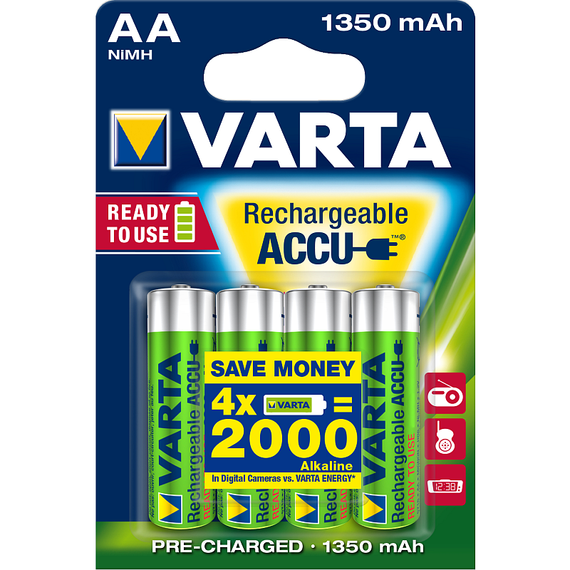 Varta Ready2Use HR06 1350 mAh Wiederaufladbarer Akku AA Nickel-Metallhydrid (NiMH)