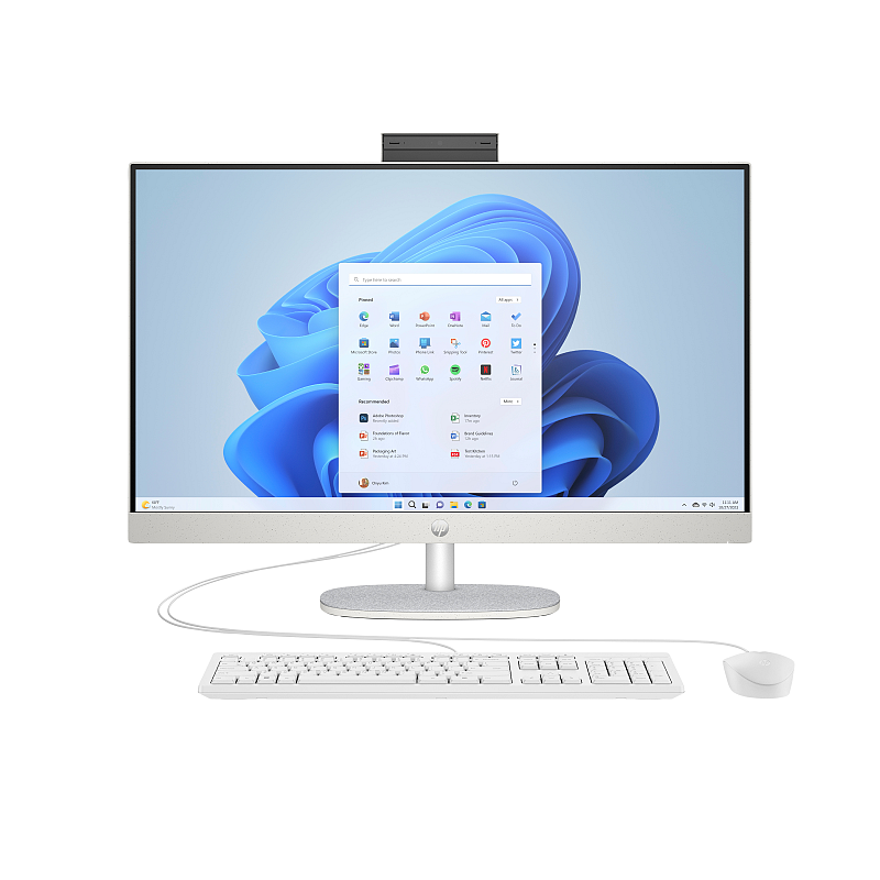 HP 27-cr0501ng AMD Ryzen™ 5 7520U 68,6 cm (27") 1920 x 1080 Pixel All-in-One-PC 8 GB LPDDR5-SDRAM 512 GB SSD Windows 11 Home Wi-Fi 6 (802.11ax) Schwarz