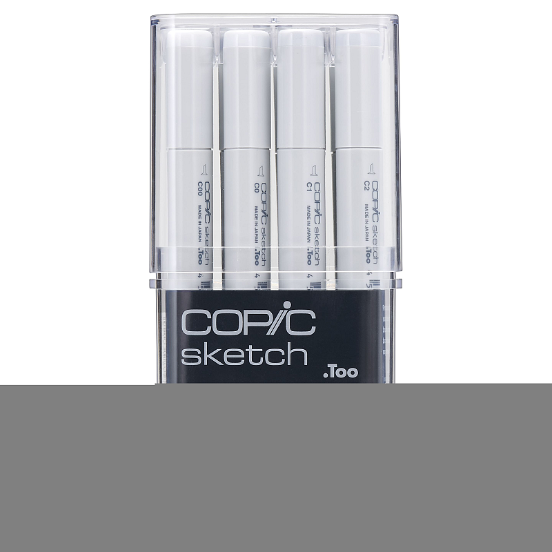 Copic Sketch Cool Grey Marker 12 Stück(e) Meißel-/Bürstenspitze Kühles Grau, Dunkles Grau, Grau, Hellgrau