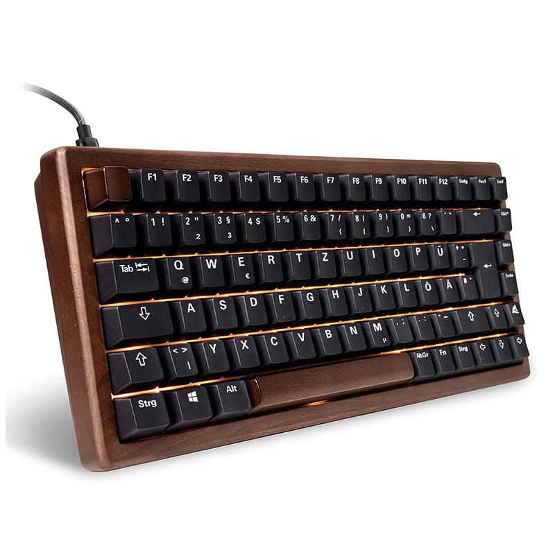 Sharkoon 100068081 Tastatur Haus USB QWERTZ Deutsch Schwarz, Holz