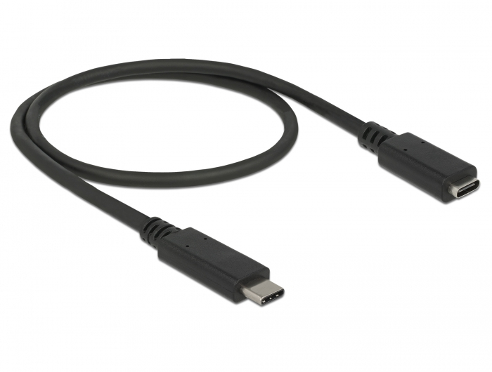 DeLOCK 85532 USB Kabel USB 3.2 Gen 1 (3.1 Gen 1) 0,5 m USB C Schwarz