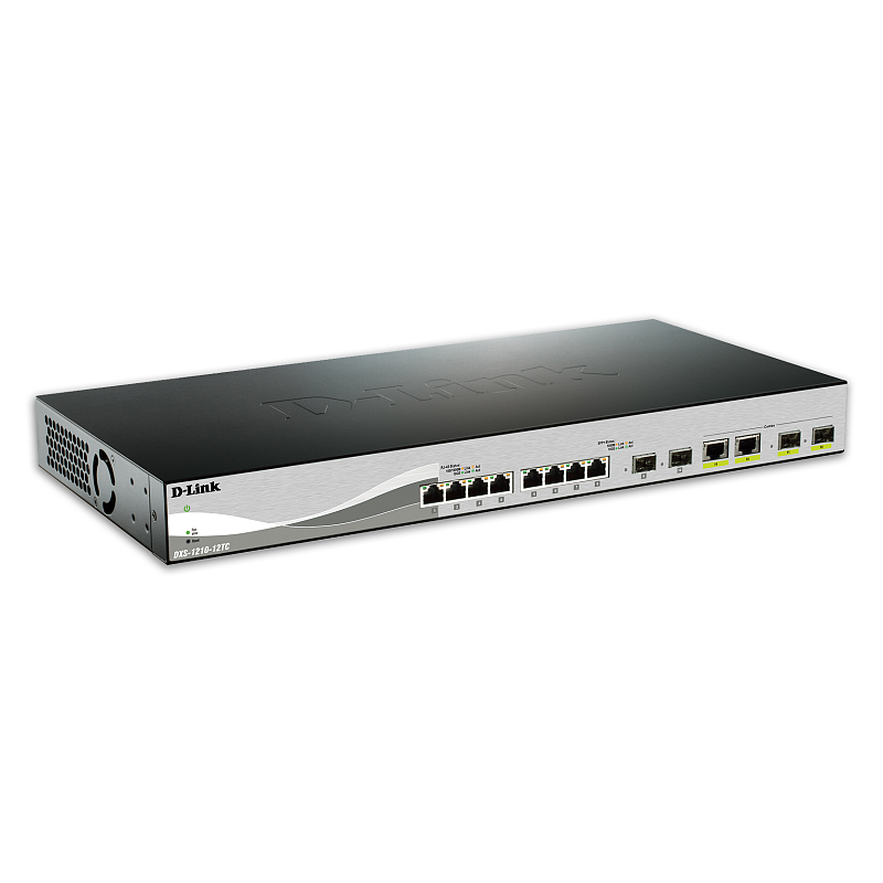 D-Link DXS-1210-12TC/E Netzwerk-Switch Managed L2 10G Ethernet (100/1000/10000) 1U Schwarz, Silber