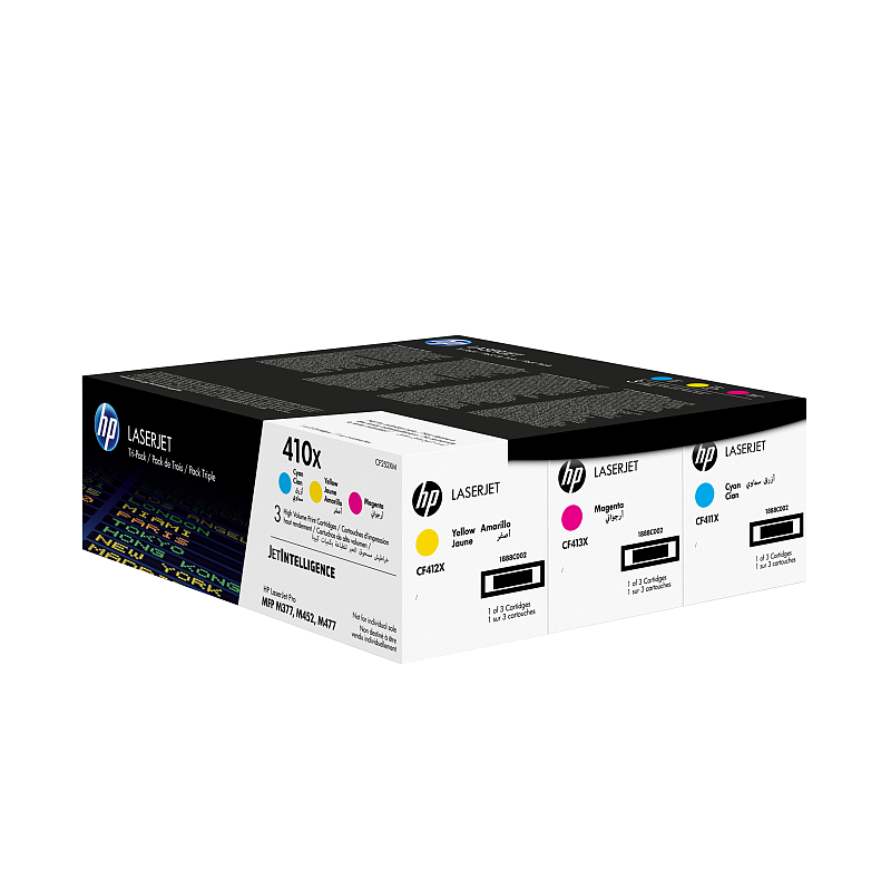 HP 410X 3er-Pack Cyan/Magenta/Gelb Original LaserJet Tonerkartuschen mit hoher Reichweite
