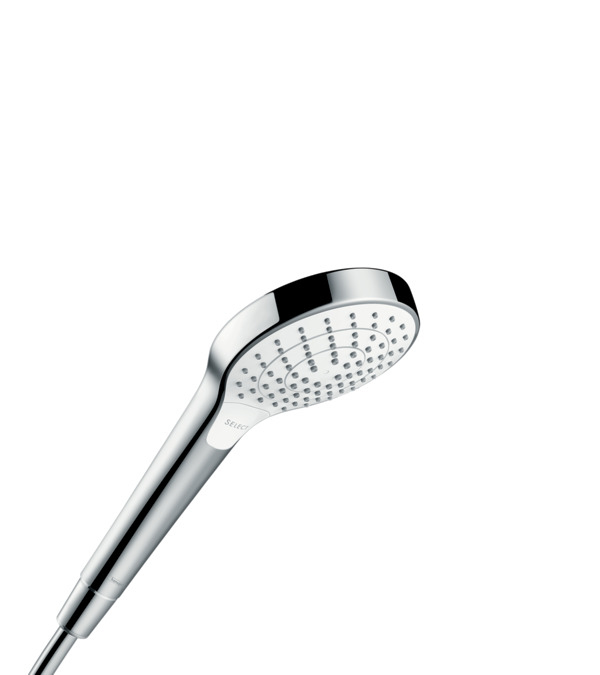 Hansgrohe Croma Select S Handduschbrause mit Kopf Chrom, Weiß