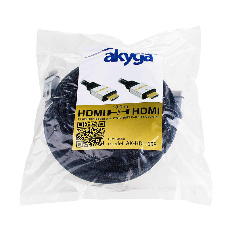 Akyga AK-HD-100P HDMI-Kabel 10 m HDMI Typ A (Standard) Schwarz