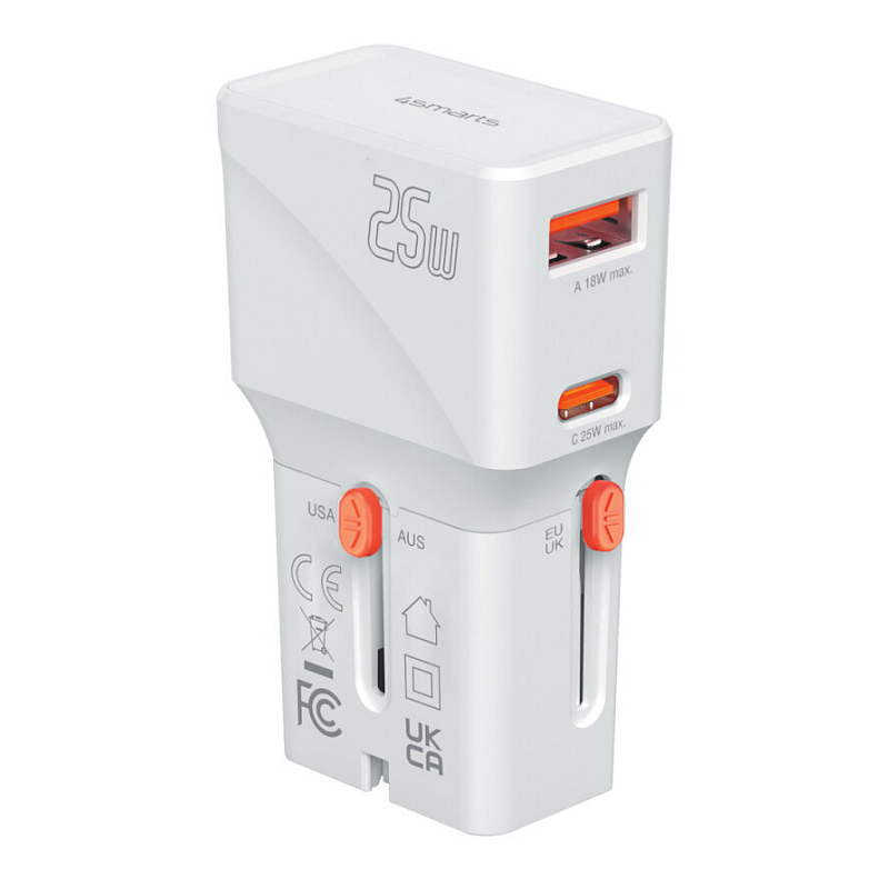 4smarts 541646 Ladegerät für Mobilgeräte Universal Orange, Weiß AC Schnellladung Drinnen