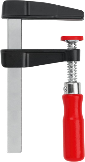 BESSEY LM25/10 Schraubzwinge F-Klammer 25 cm Aluminium, Schwarz, Rot