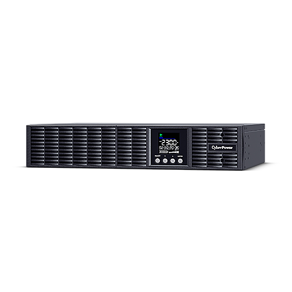 CyberPower OLS1000ERT2UA Doppelwandler Online USV 1000VA/900W Tower/Rack 2U, ECO Mode, LCD, USB, Expansion Port für opt. Netzwerkkarten, Anschluss f. opt. Batterieerweiterung inkl. 19" Railkit