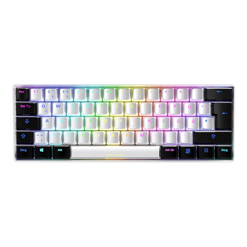 Sharkoon SGK50 S4 Tastatur Gaming USB QWERTZ Deutsch Weiß