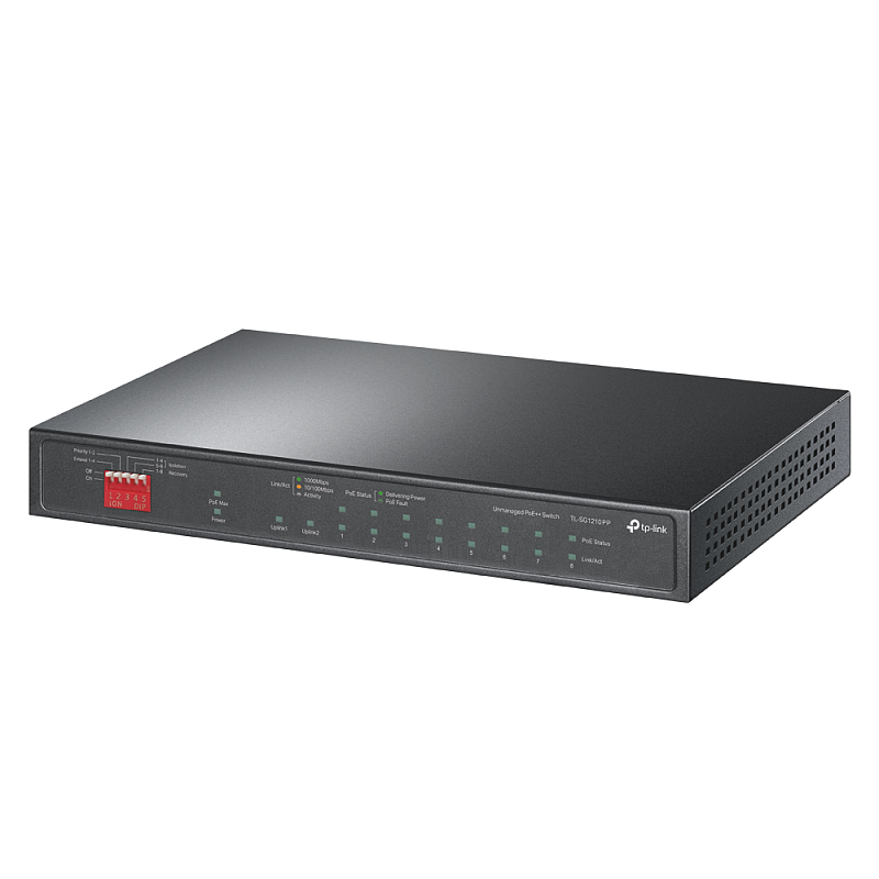 TP-Link TL-SG1210PP Netzwerk-Switch Unmanaged Gigabit Ethernet (10/100/1000) Power over Ethernet (PoE) Schwarz