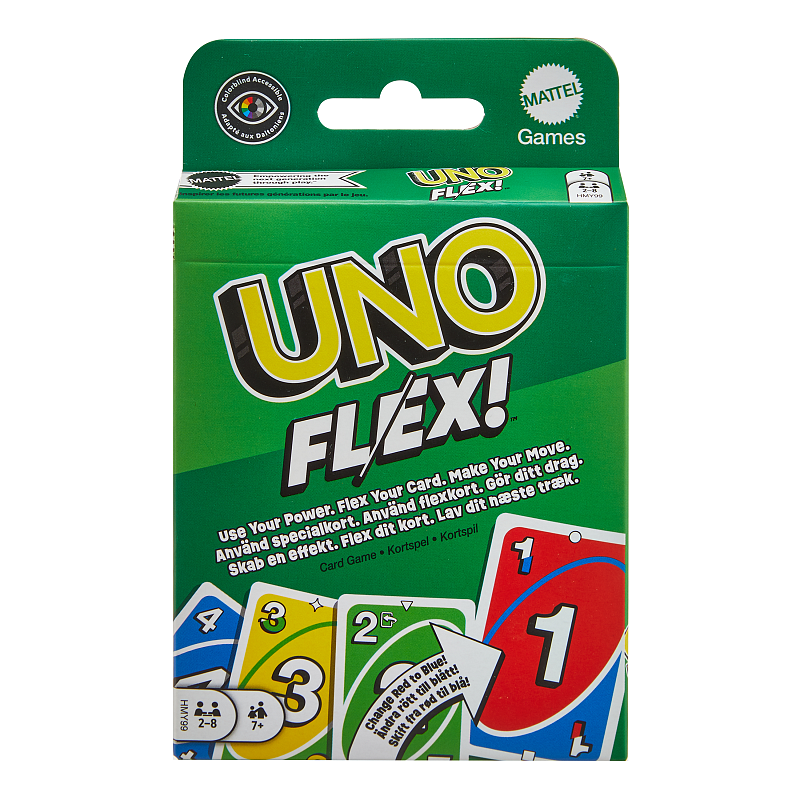Games Mattel UNO Flex, Kartenspiel, Familienspiel