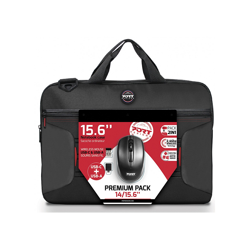 Port Designs 501873 Laptoptasche 39,6 cm (15.6") Schwarz