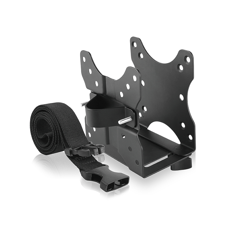 ICY BOX IB-MSA102-VM, Zubehör für Monitorständer mit VESA 75x75 und 100x100, Halterung für MiniPC/Mediaplayer/Mac mini®, Stahl