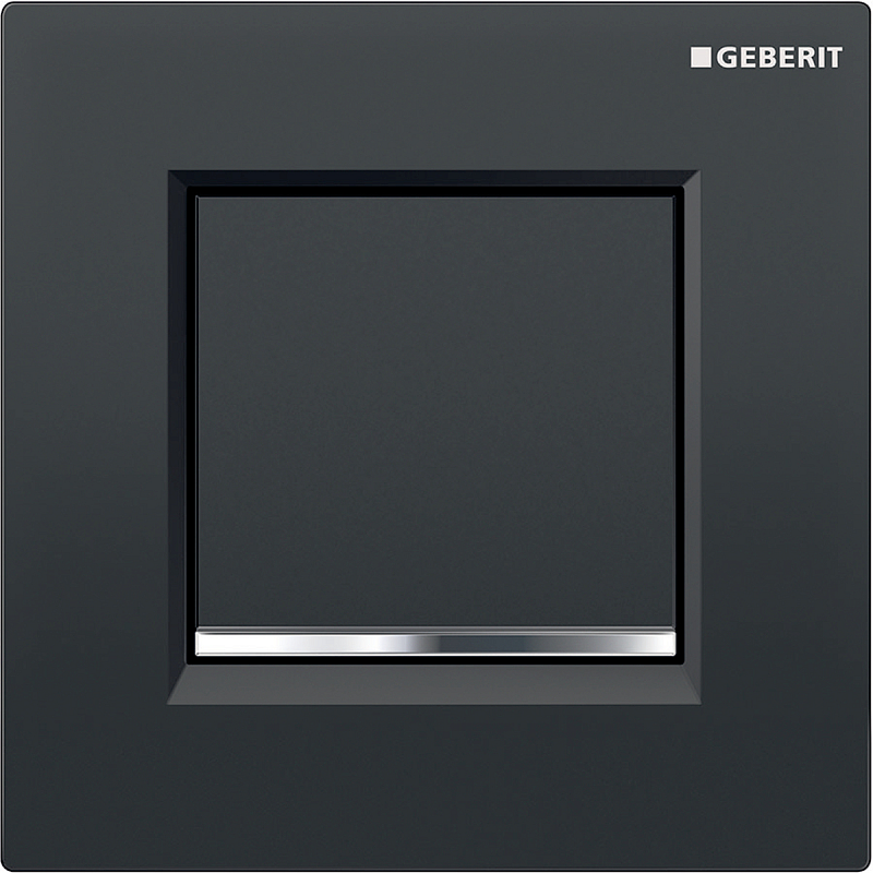 Geberit 116.017.KM.1 Ersatzteil für Toilettenspülung Spülplatte Schwarz, Chrom
