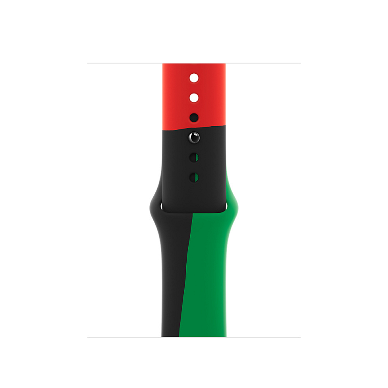 Apple MUQ63ZM/A Intelligentes tragbares Accessoire Band Schwarz, Grün, Rot Fluor-Elastomer