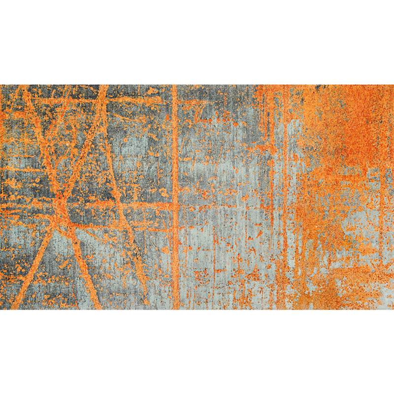 wash+dry Rustic Dekorative Fußmatte Drinnen Rechteckig Grau, Orange