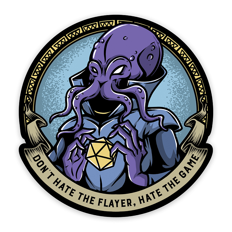 GlassStaff Don't Hate the Flayer Sticker Dekorativer Aufkleber Vinyl Blau, Violett 1 Stück(e)