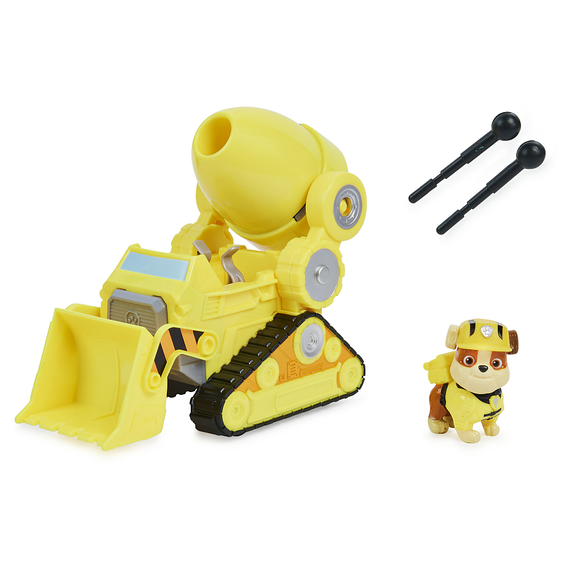 PAW Patrol 1 Deluxe Basis Fahrzeug aus dem Kinofilm mit Hundefigur, Spielzeugauto, sortiert, Zufallsauswahl des Charakters, ab 3 Jahren