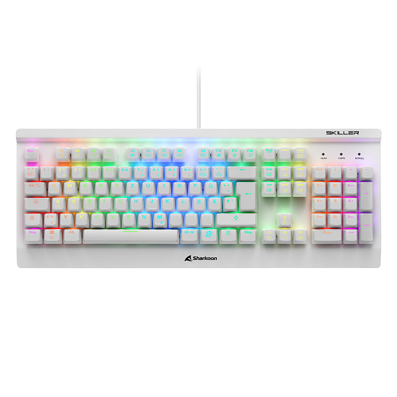 Sharkoon SKILLER SGK3 Tastatur Gaming USB QWERTZ Deutsch Weiß