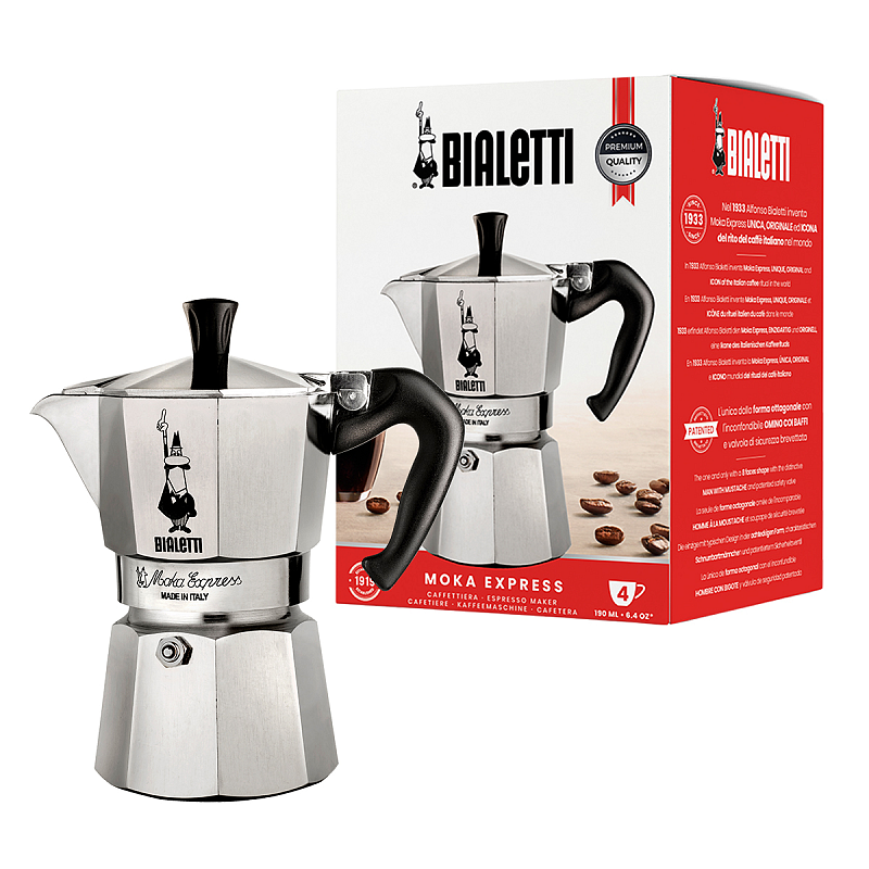 Bialetti Moka Express Mokka-Kanne 0,23 l Aluminium