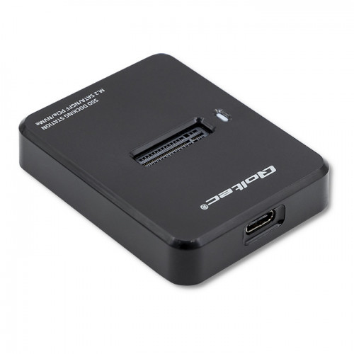 Qoltec 50313 Speicherlaufwerksgehäuse SSD-Gehäuse Schwarz M.2