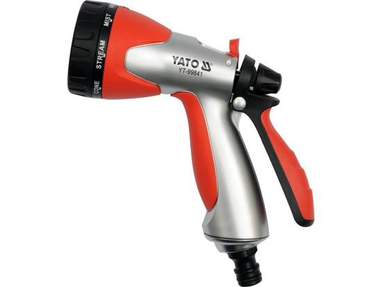 Yato YT-99841 Garten-Wasserspritzpistole Garten Wassersprühpistole ABS, Fiberglas, Nylon, Thermoplastischer Gummi (TPR) Schwarz, Rot, Silber