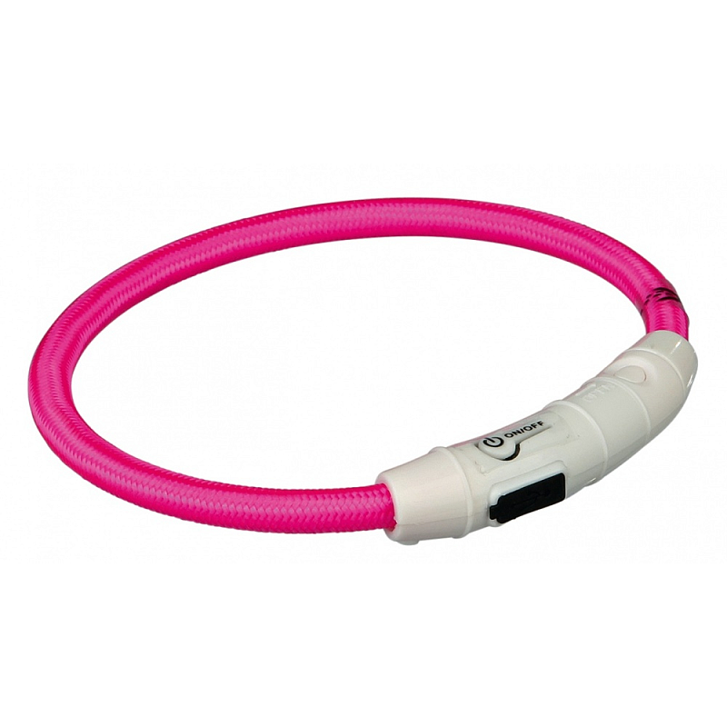 TRIXIE 12708 Hunde- /Katzenhalsband Pink Nylon, Thermoplastische Polyurethane (TPU) L-XL Hund