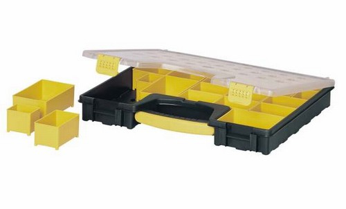 Stanley 1-92-748 Kleinteil/Werkzeugkasten Polycarbonat Schwarz, Transparent, Gelb