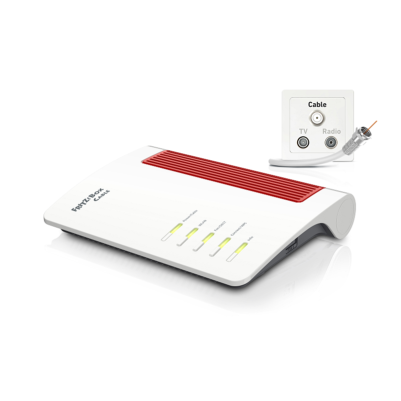 Box FRITZ! 6660 Cable WLAN-Router Gigabit Ethernet Dual-Band (2,4 GHz/5 GHz) Weiß