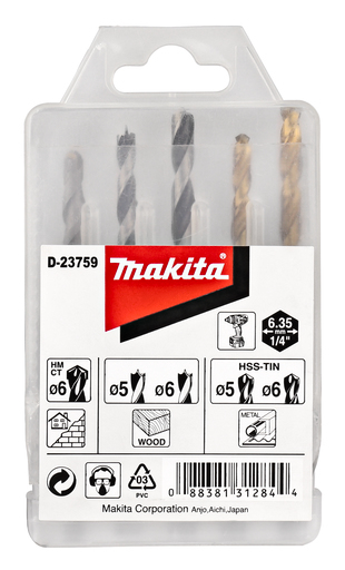 Makita D-23759 Bohrer Bohrerbit-Set 5 Stück(e)