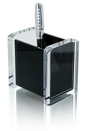 Wedo 60 4001 Stiftehalter Acryl Schwarz, Transparent