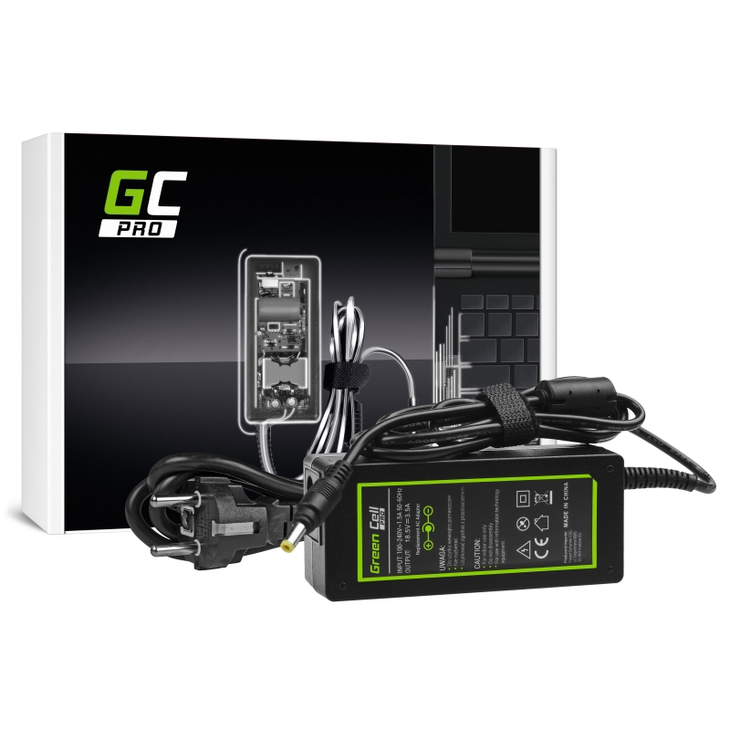 Green Cell AD11P Netzteil & Spannungsumwandler Drinnen 65 W Schwarz