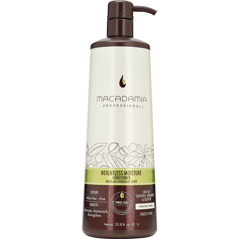 Macadamia Weightless Moisture Professionelle Haarspülung 1000 ml Frauen