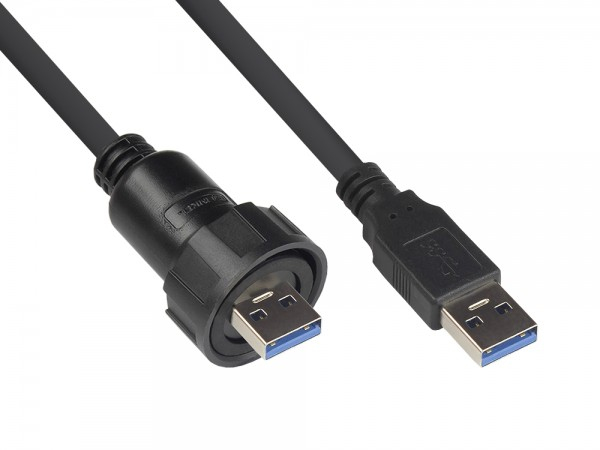 Alcasa GC IC04-U301 USB Kabel USB 3.2 Gen 1 (3.1 Gen 1) 1 m USB A Schwarz