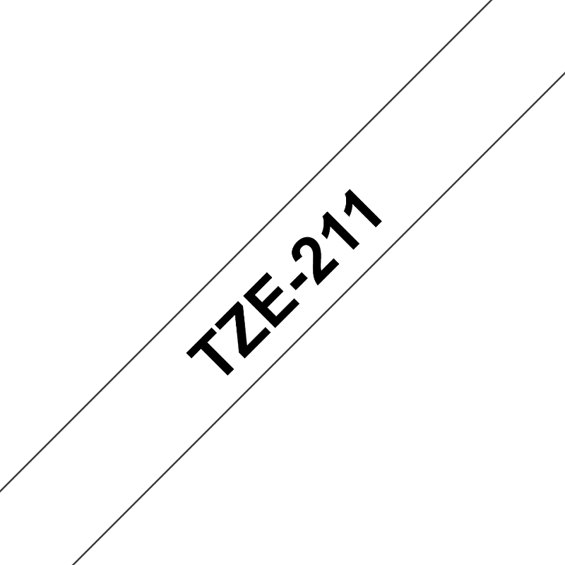 Brother TZe-211 Etiketten erstellendes Band Schwarz auf weiss
